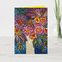 Floral Bouquet Folded Greeting Card