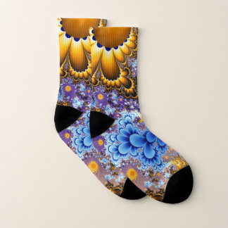 Floral Bouquet Fractal Socks