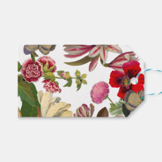 Floral bouquet geometric design gift tags