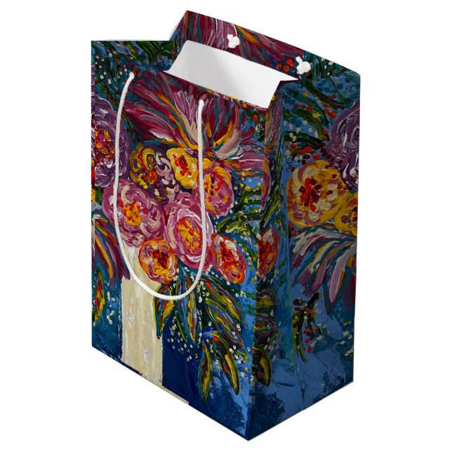 Floral Bouquet Gift Bag (Back Angled)
