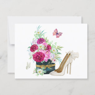 Floral bouquet heels  postcard