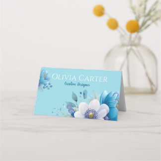 floral bouquet in a serene watercolor style. loyalty card