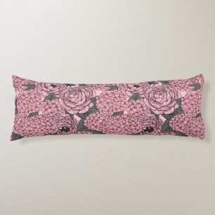 Floral bouquet in pink body cushion