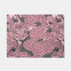 Floral bouquet in pink doormat
