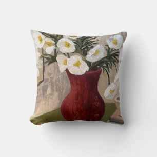 Floral Bouquet in Vase No. 3: Flower Cottagecore Cushion