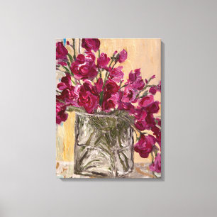 Floral Bouquet in Vase No. 4: Flower Cottagecore Canvas Print