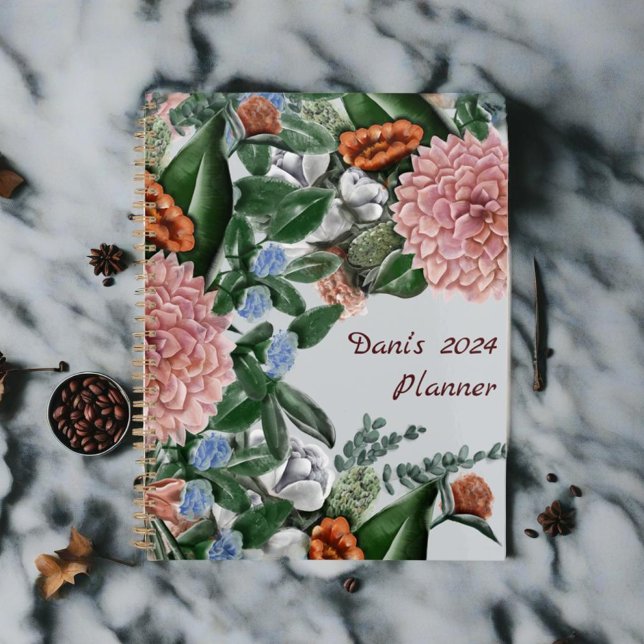 Floral Bouquet in Watercolour with Name Planner (Creator Uploaded)