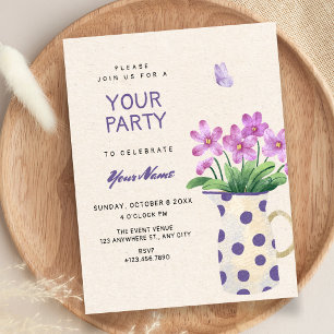 Floral bouquet invitation