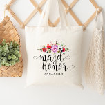 Floral Bouquet Maid of Honor Tote<br><div class="desc">Give this tote as a beautiful gift!</div>