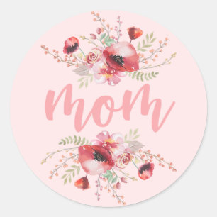 Floral Bouquet Mother's Day Classic Round Sticker