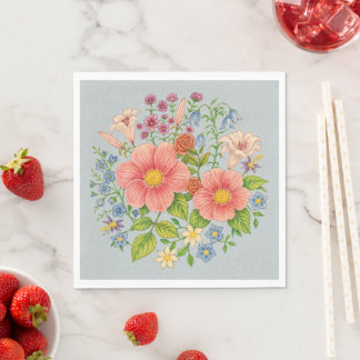 Floral Bouquet Napkin