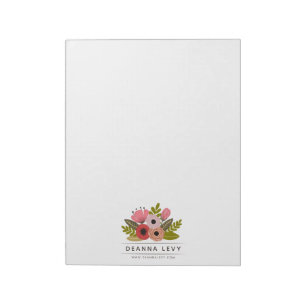 Floral Bouquet Personalised Business Notepad