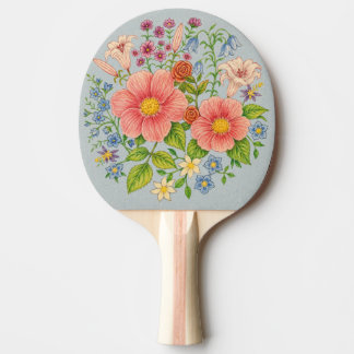 Floral Bouquet Ping Pong Paddle