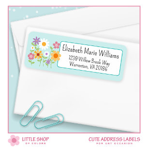 Floral Bouquet Return Address