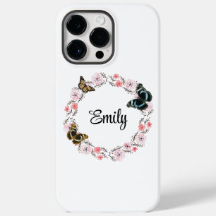 Floral bouquet romantic serenity butterflies Case-Mate iPhone 14 pro max case