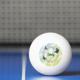 Floral bouquet romantic serenity butterflies ping pong ball