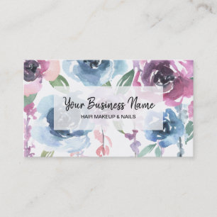 *~* Floral Bouquet Roses Wisteria Flowers Chic Business Card