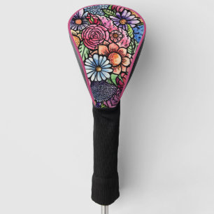 Floral Bouquet Spring Flower Golf Head Cover