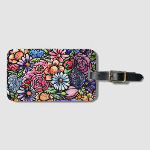 Floral Bouquet Spring Flower Luggage Tag