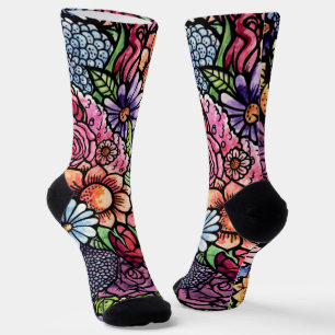 Floral Bouquet Spring Flower Socks