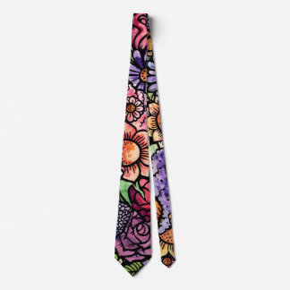 Floral Bouquet Spring Flower Tie