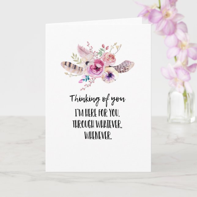 floral bouquet sympathy card condolences loss (Orchid)