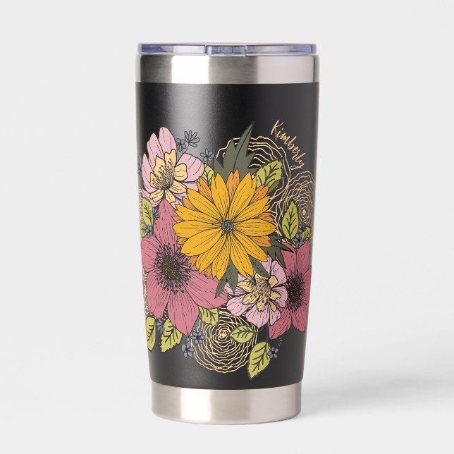 Floral Bouquet Tall Tumbler (Back)