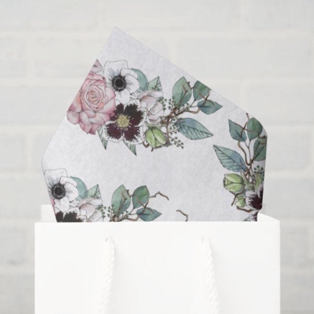 Floral Bouquet  Tissue Paper (Gift Bag)