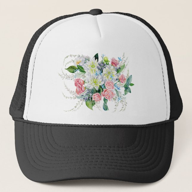 Floral Bouquet Trucker Hat (Front)