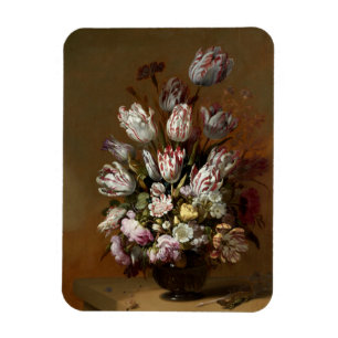 Floral Bouquet - Vintage Dutch Fine Art Still Life Magnet