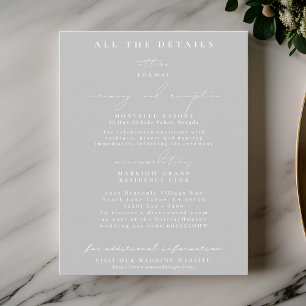 Floral Bouquet Wedding Details Enclosure Cards