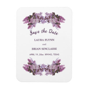 Floral Bouquet Wedding Save The Date Magnet