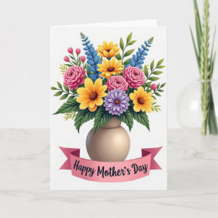 Floral Bouquet Wishes Card