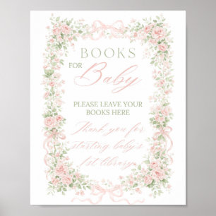 Floral Bow Baby in Bloom Girl Books for Baby Poster