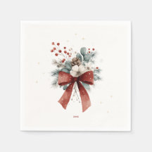 Floral Bow Christmas Dinner Party