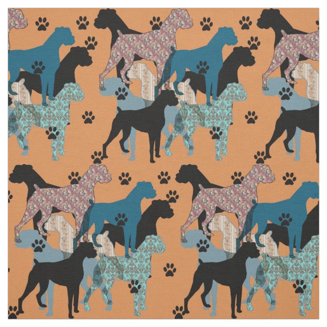 Floral Boxer print fabric (Swatch)