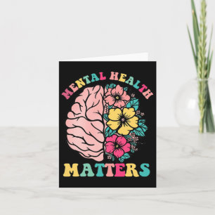 Floral Brain Mental Health Problem Therapist Wildf Card