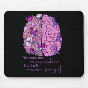 Floral Brain Not Remember Never Forget Heimerheime Mouse Mat