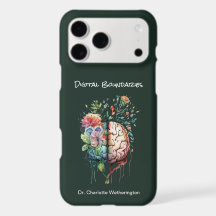 Floral Brain Therapist Digital Boundaries Custom