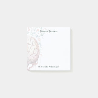 Floral Brain Therapist Fleeting Thoughts  Post-it Notes