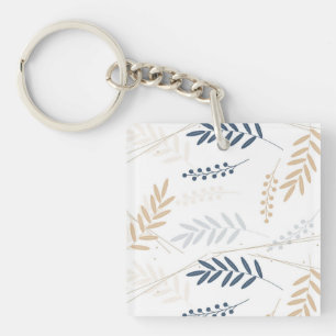 floral branch key ring
