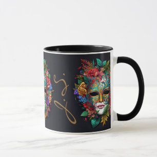 Floral Brazilian Carnival Mask Mug