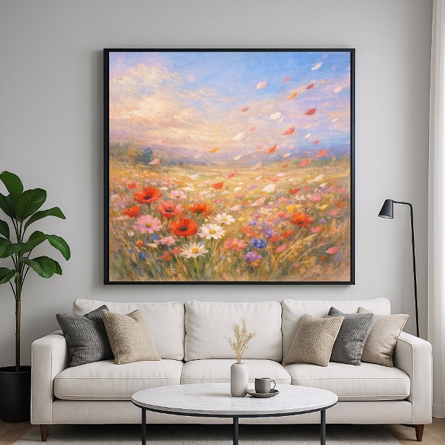 Floral Breeze - Pastel Painting Style Art Poster (Creator Uploaded)