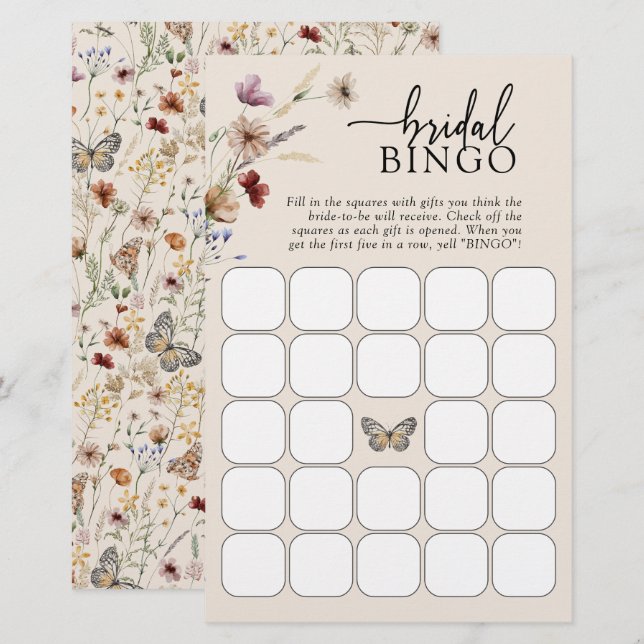 Floral Bridal Bingo (Front/Back)
