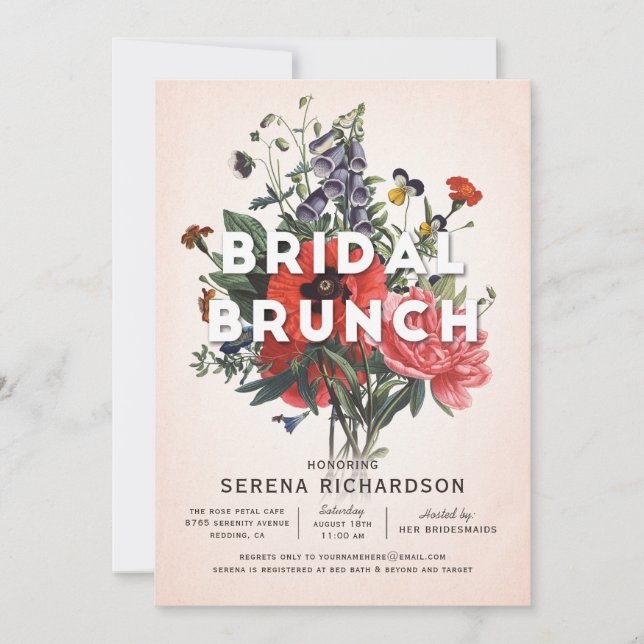 Floral Bridal Brunch Bridal Shower Invitation (Front)