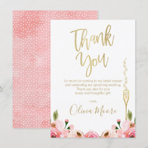 Floral Bridal Brunch Bridal Shower Thank You Card