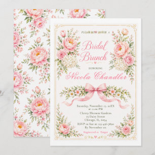 Floral Bridal Brunch Invitation