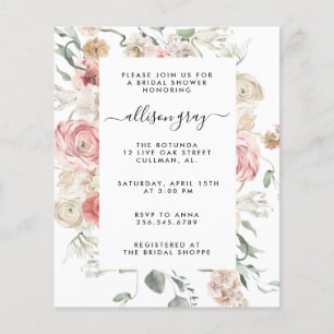 Floral Bridal Invitation   Annabeth