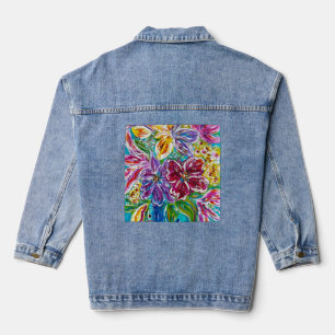 Floral Bridal Jeans Jacket