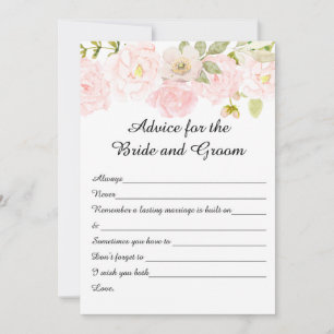 Floral Bridal Shower Advice Cards